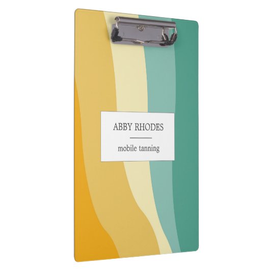 Colorful wave lines personalized クリップボード (右)