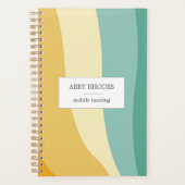 Colorful wave lines personalized プランナー手帳 (正面)