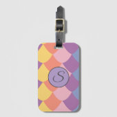 Colorful Wavey Terrazzo Seamless ラゲッジタグ (正面縦)