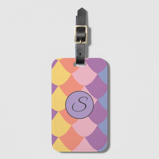 Colorful Wavey Terrazzo Seamless ラゲッジタグ (正面縦)