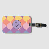 Colorful Wavey Terrazzo Seamless ラゲッジタグ (正面横)