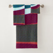 Colorful Wavy Abstract 612 バスタオルセット (インサイチュ)