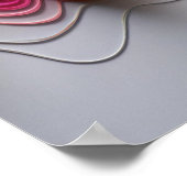 Colorful Wavy Gradient Lines Abstract Art ポスター (角)