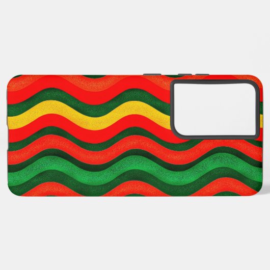 Colorful Wavy Pattern  Samsung Galaxyケース (左側面)