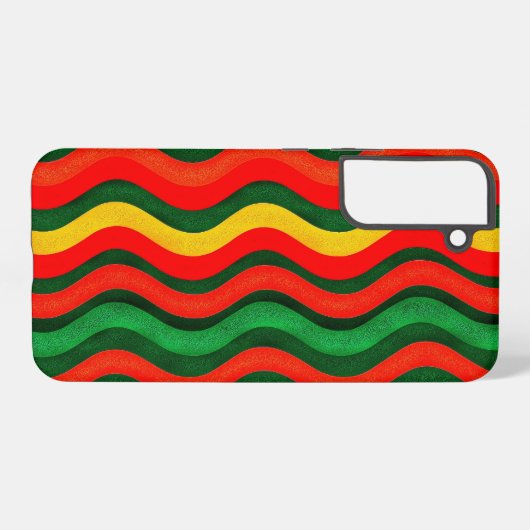 Colorful Wavy Pattern Samsung Galaxyケース (裏面横)