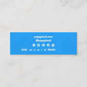 Colorful Wavy Stripes Rainbow CUSTOM Hang Tag スキニー名刺 (裏面)