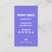 Colorful Wavy Stripes Rainbow CUSTOM Hang Tag 名刺 (裏面)