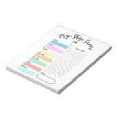 Colorful Weekly Meal Plan Notepad ノートパッド (回転)