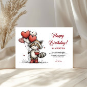 Colorful whimsical animals birthday cheer greeting