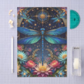 Colorful Whimsical Boho Dragonfly Decoupage 薄葉紙 (クラフト)