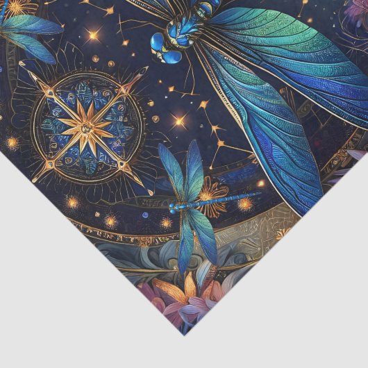 Colorful Whimsical Boho Dragonfly Decoupage 薄葉紙 (詳細)