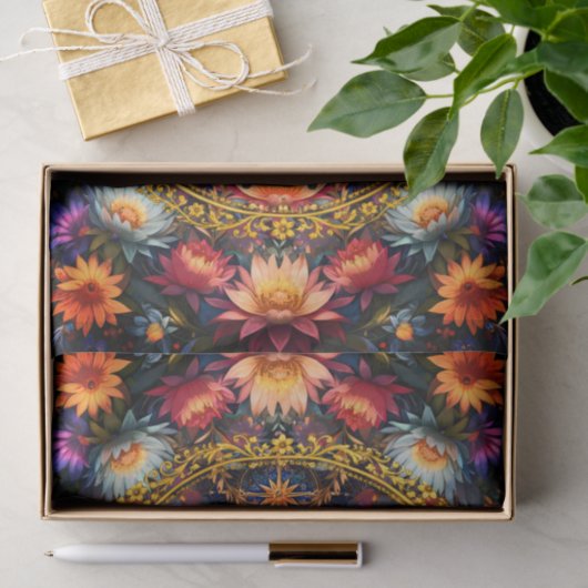 Colorful Whimsical Boho Dragonfly Decoupage 薄葉紙 (ギフト)