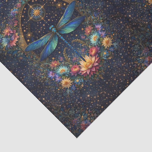 Colorful Whimsical Boho Dragonfly Decoupage 薄葉紙 (詳細)
