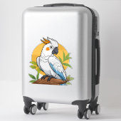 Colorful White Cockatoo シール (スーツケース)