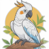 Colorful White Cockatoo シール (正面)