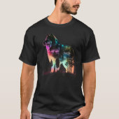 Colorful Wilderness Nature Alaskan Malamute Reflec Tシャツ (正面)