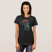 Colorful Wilderness Nature Vizsla Reflection Tシャツ (正面フル)