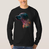 Colorful Wilderness Nature Weimaraner Reflection Tシャツ (正面)