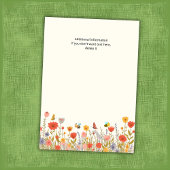 Colorful Wildflower Bee's 50th Birthday Party 招待状