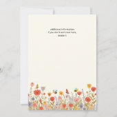 Colorful Wildflower Bee's 50th Birthday Party 招待状 (裏面)