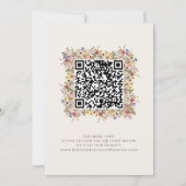 Colorful Wildflower | Beige Meadow Photo QR Code セーブザデート (裏面)