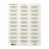 Colorful Wildflower Beige Return Address ラベル (フルシート)