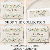 Colorful Wildflower Beige Return Address ラベル