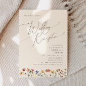 Colorful Wildflower | Beige Wedding Reception 招待状