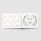 Colorful Wildflower Boho Floral Wedding Guest Book ゲストブック (全面)