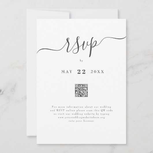 Colorful Wildflower Boho Wedding QR code 招待状 (裏面)