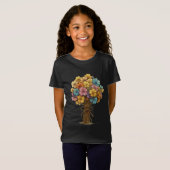 Colorful Wildflower Bouquet Whimsical Art Tシャツ (正面フル)
