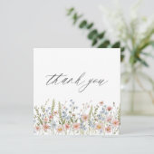Colorful Wildflower Bridal Shower サンキューカード (スタンド正面)