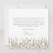 Colorful Wildflower Bridal Shower サンキューカード (裏面)