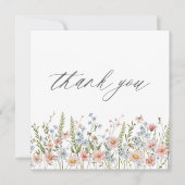 Colorful Wildflower Bridal Shower サンキューカード (正面)