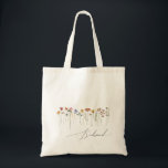 Colorful Wildflower | Bridesmaid Tote Bag トートバッグ<br><div class="desc">This colorful wildflower | bridesmaid tote bag is perfect for your simple, whimsical boho rainbow summer wedding. The bright, enchanted pink, yellow, orange, and gold color florals give this product the feel of a minimalist elegant vintage hippie spring garden. The modern design is artsy and delicate, portraying a classic earthy...</div>