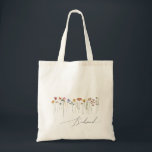 Colorful Wildflower | Bridesmaid Tote Bag トートバッグ<br><div class="desc">This colorful wildflower | bridesmaid tote bag is perfect for your simple, whimsical boho rainbow summer wedding. The bright, enchanted pink, yellow, orange, and gold color florals give this product the feel of a minimalist elegant vintage hippie spring garden. The modern design is artsy and delicate, portraying a classic earthy...</div>