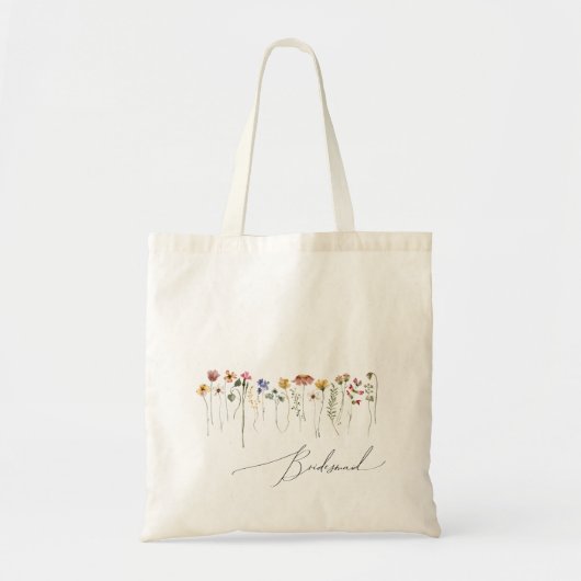 Colorful Wildflower | Bridesmaid Tote Bag トートバッグ (正面)