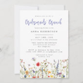 Colorful Wildflower Bridesmaids Brunch 招待状 (正面)