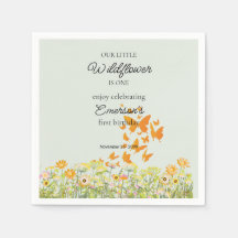 Colorful Wildflower Butterfly 1st Birthday