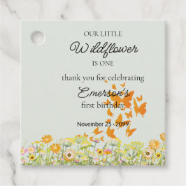 Colorful Wildflower Butterfly 1st Birthday フェイバータグ