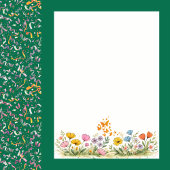 Colorful Wildflower Butterfly 1st Birthday 招待状