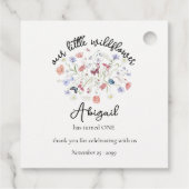 Colorful Wildflower Centerpiece 1st Birthday Party フェイバータグ (裏面)