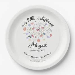 Colorful Wildflower Centerpiece 1st Birthday Party ペーパープレート
