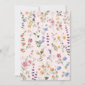 Colorful Wildflower Couples Bridal Shower  サンキューカード (裏面)