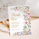 Colorful Wildflower Couples Bridal Shower  サンキューカード<br><div class="desc">This elegant design features cheerful watercolor wildflowers mixed with lush greenery foliage. Personalize the card with your details and if you want to further re-arrange the style and placement of the text,  please press the "Click to customize further" button.</div>