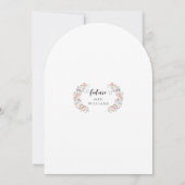 Colorful Wildflower Floral Boho Bridal Shower Arch 招待状 (裏面)