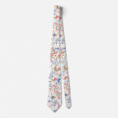 Colorful Wildflower Floral Wedding Groomsmen Gift ネクタイ (正面)