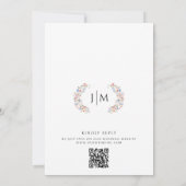 Colorful Wildflower Floral Wreath Boho Wedding 招待状 (裏面)