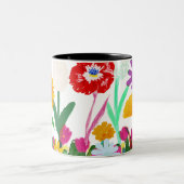 Colorful Wildflower Garden on Budget ツートーンマグカップ (中央)