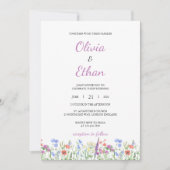 Colorful Wildflower Garden Wedding Invitation 招待状 (正面)